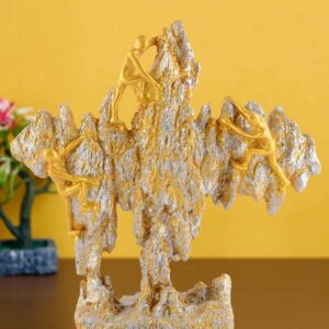 Men Sitting on Ball Showpiece for Home Decor Showpiece, Atlas Sculpture for Office Table Décor multicolour